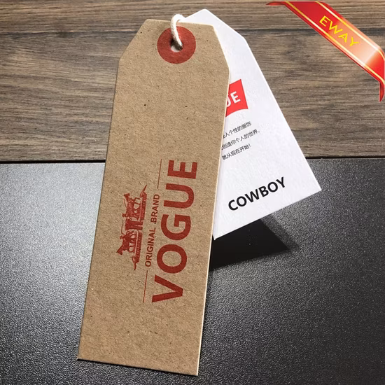 의류 가격 걸림새 태그, 인쇄된 종이 걸림새 태그