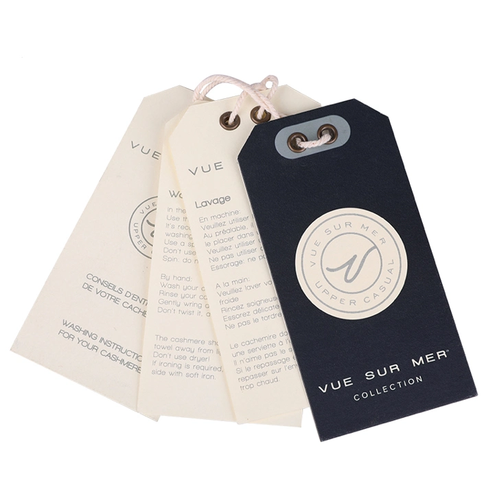 Custom Printing Clothing Paper Label Paper Bag Hangtag